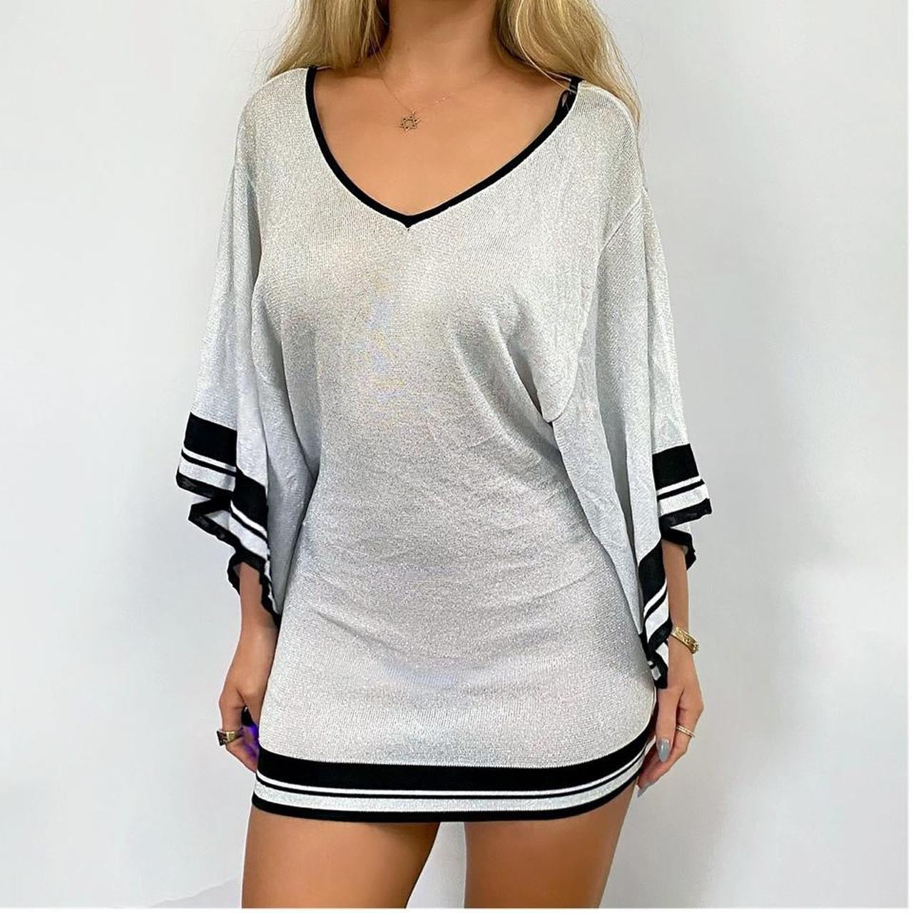 00s Batwing Knit Mini Dress