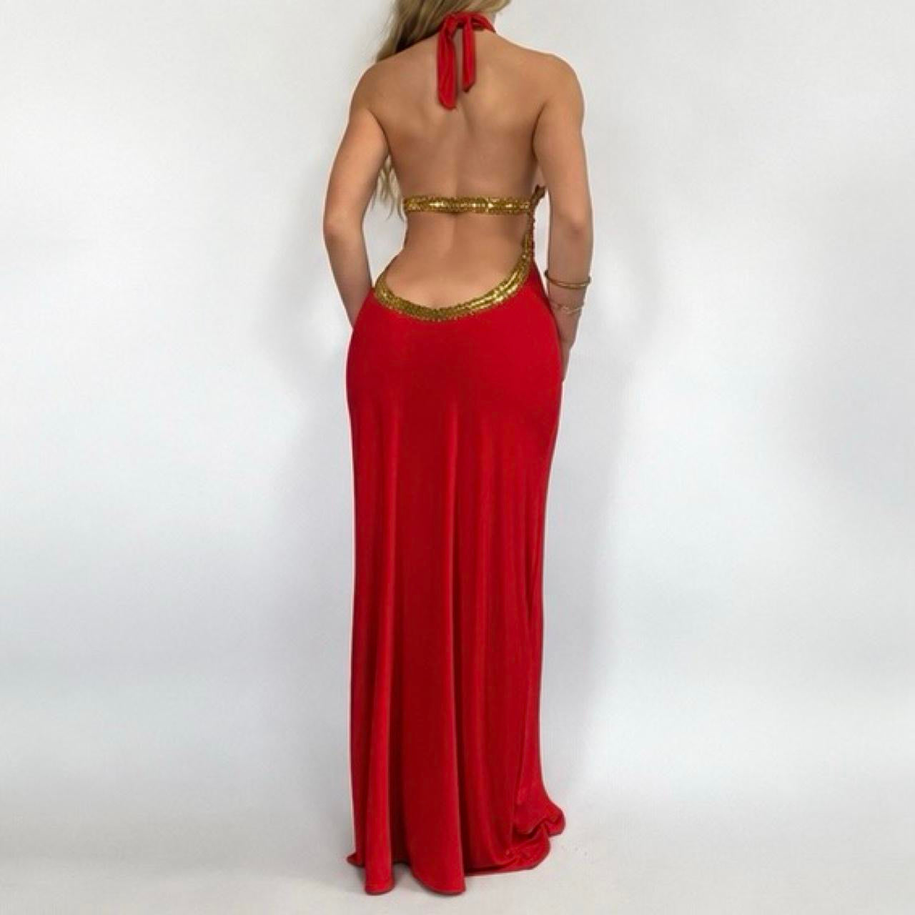 00s Backless Maxi Dress