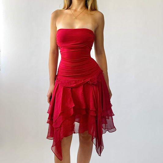 00’s BCBG Silk Handkerchief Dress