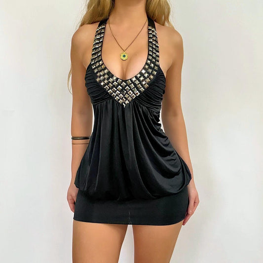 00s Studded Mini Dress