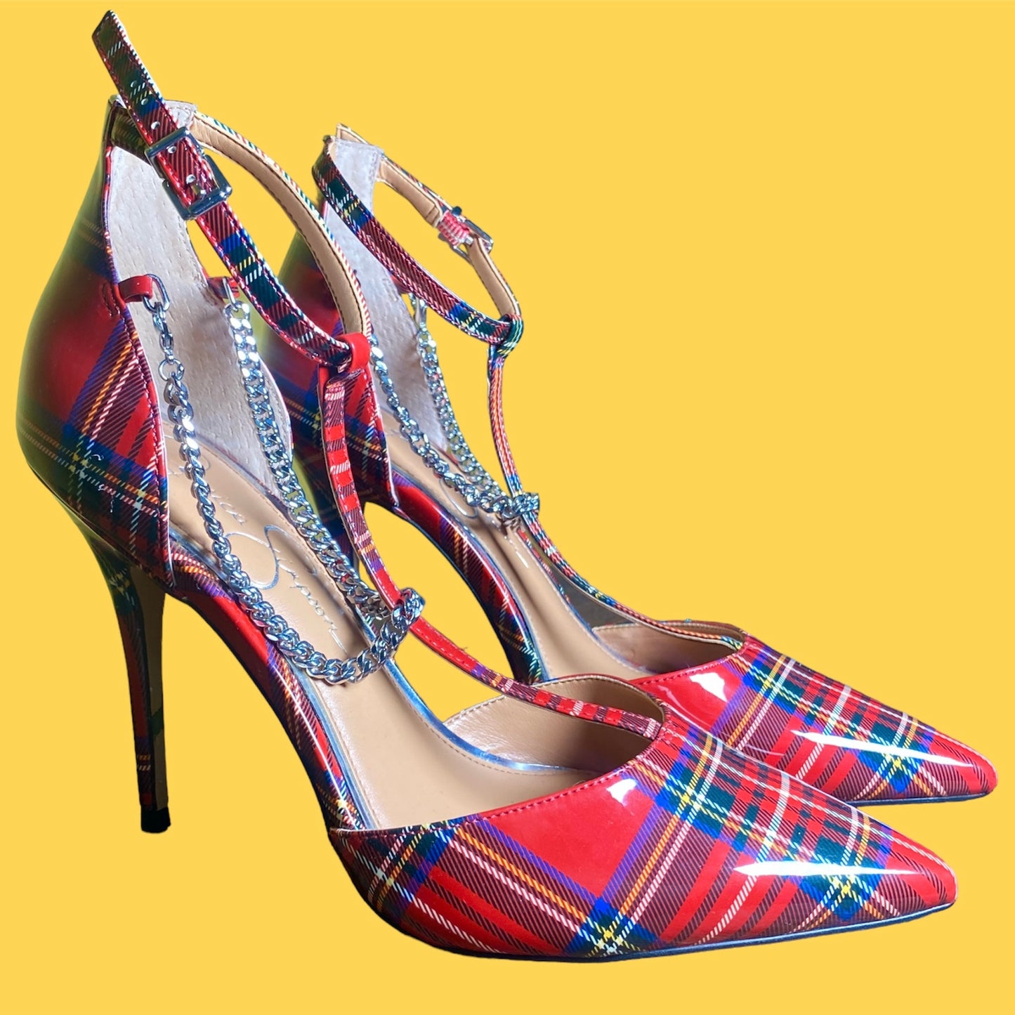 Jessica Simpson Plaid Chain Pumps (8)