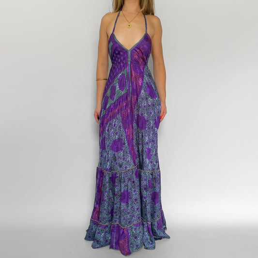 Violet Bloom Backless Maxi