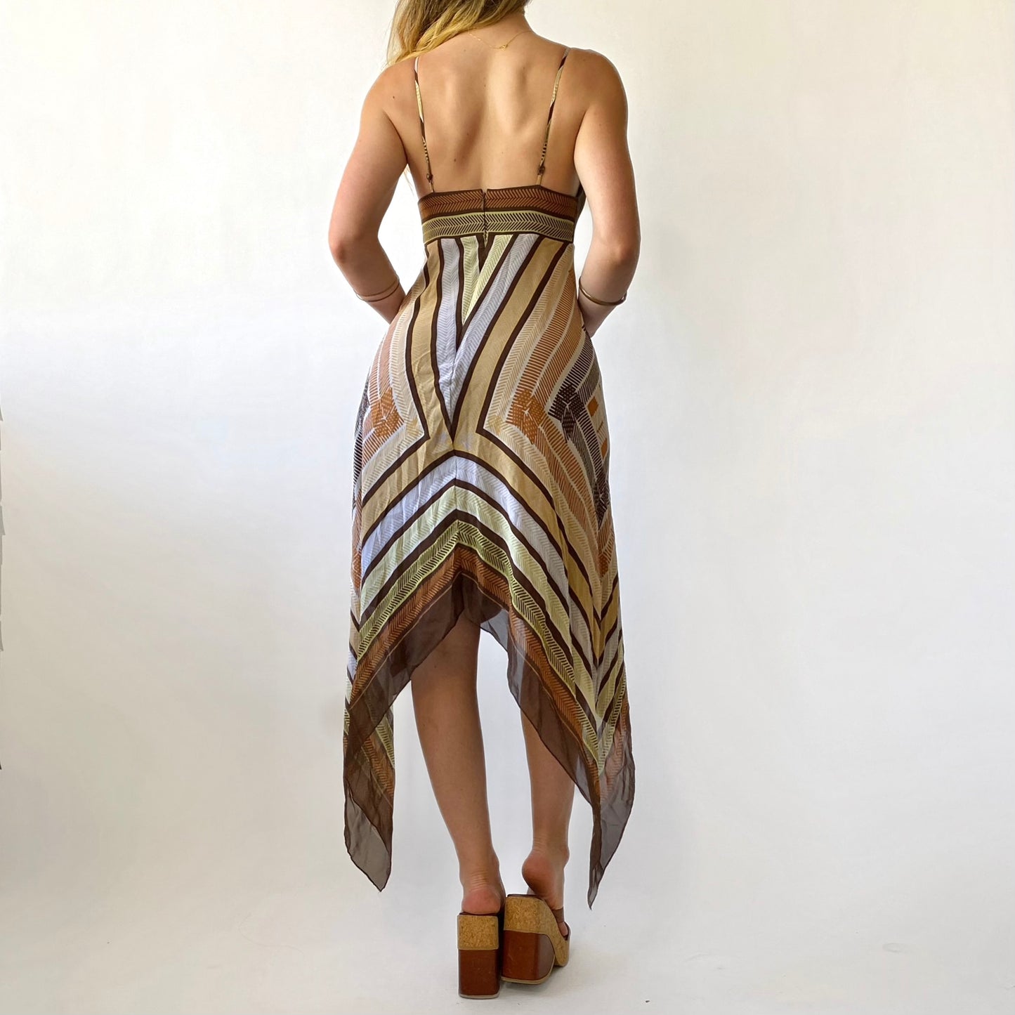 90’s BCBG Silk Asymmetrical Dress