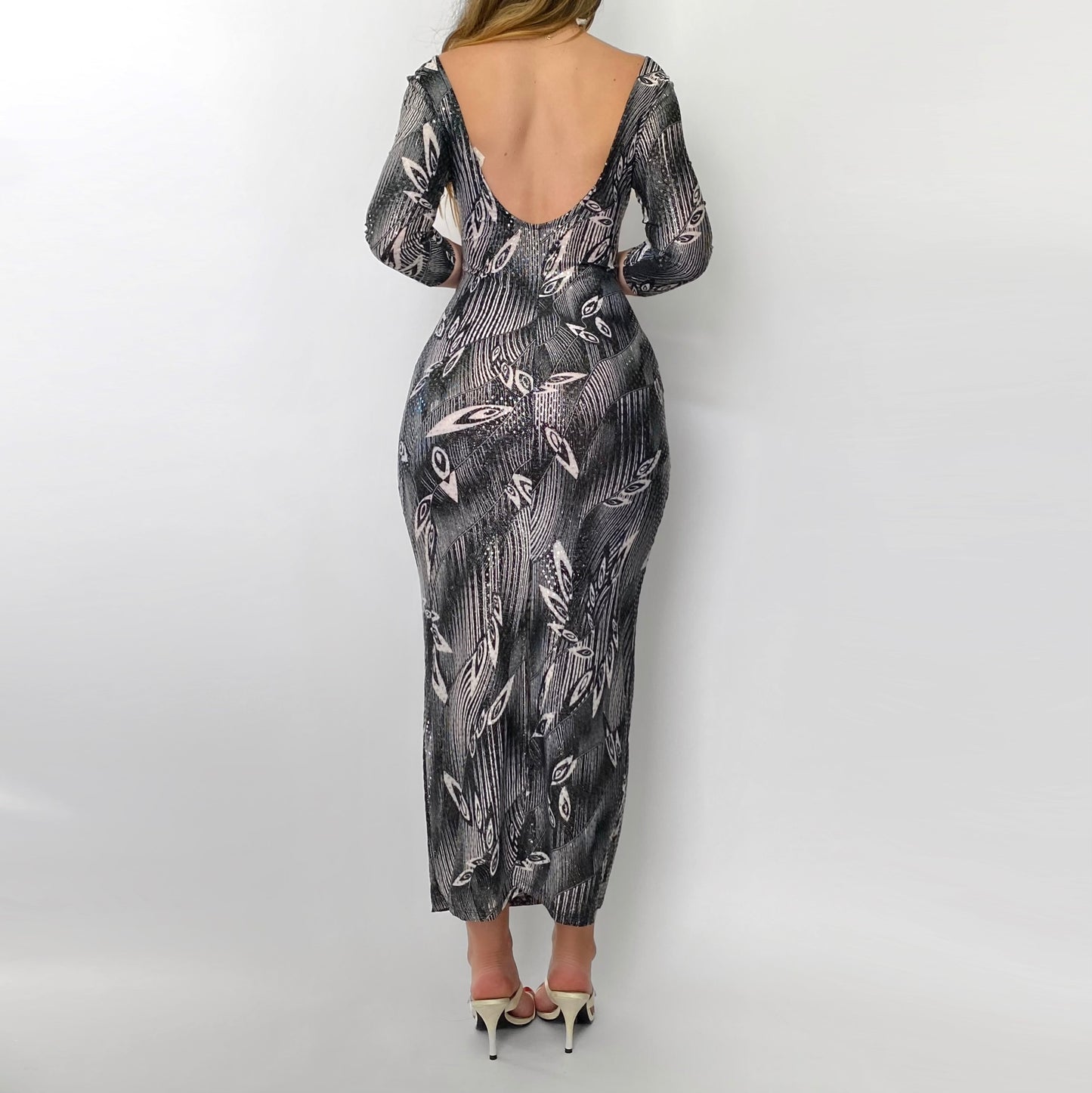90’s Sparkly Fitted Maxi