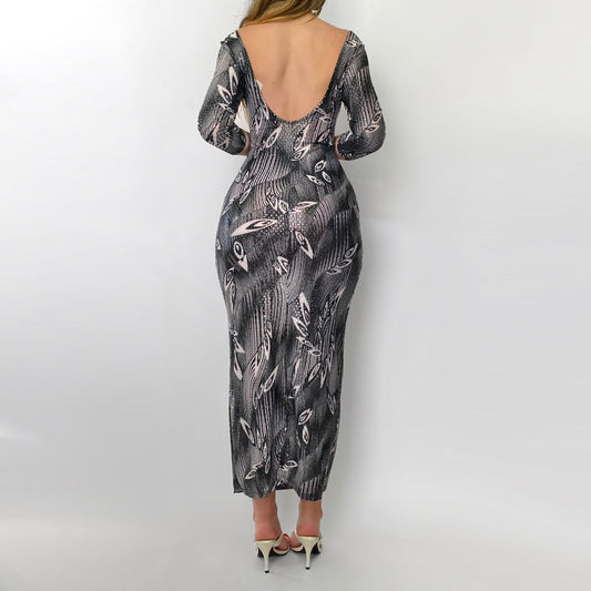 90’s Sparkly Fitted Maxi