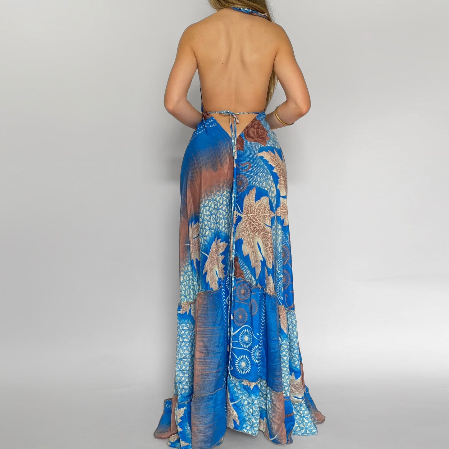 Floral Ocean Backless Maxi