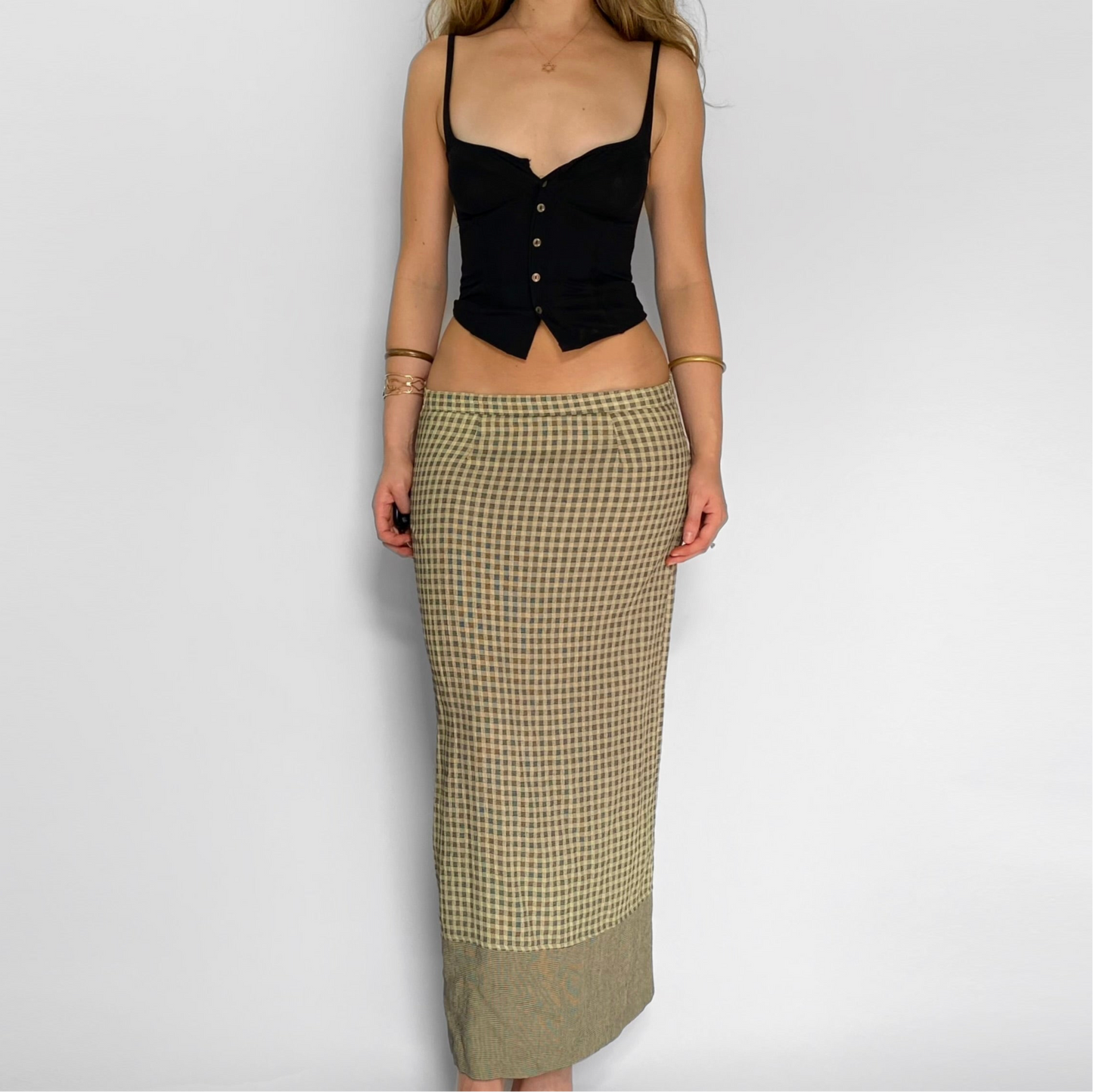 90’s Plaid Maxi Skirt