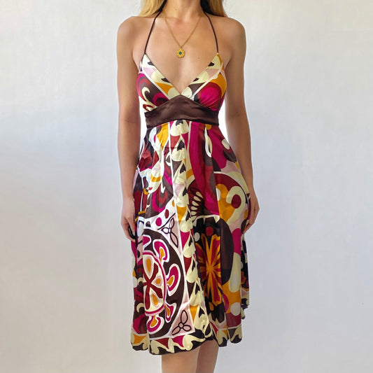 00s Satin Halter Dress