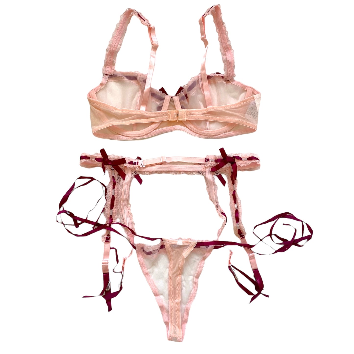 2000s Pastel Lingerie Set