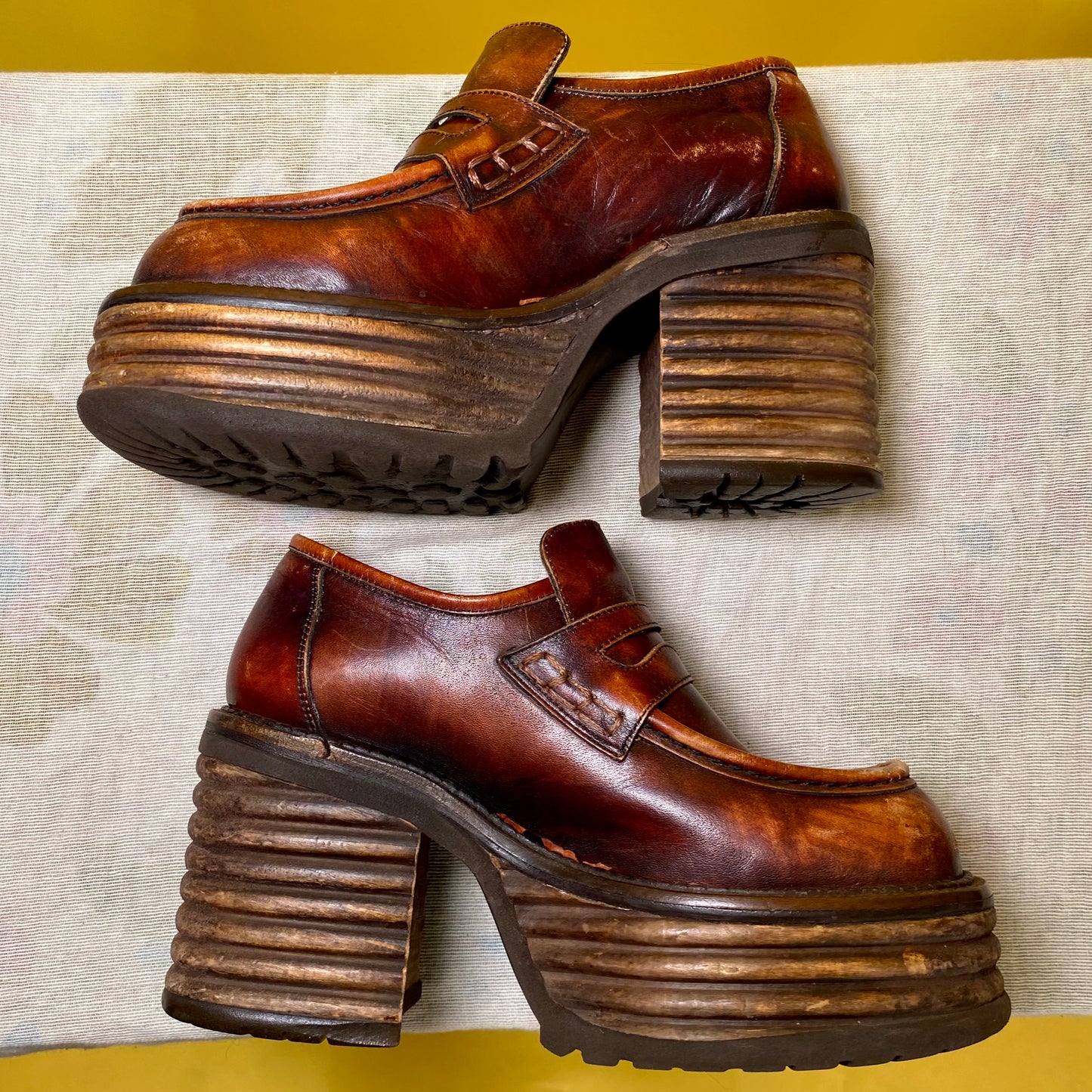 Vintage Buffalo London Platform Penny Loafers (7.5)