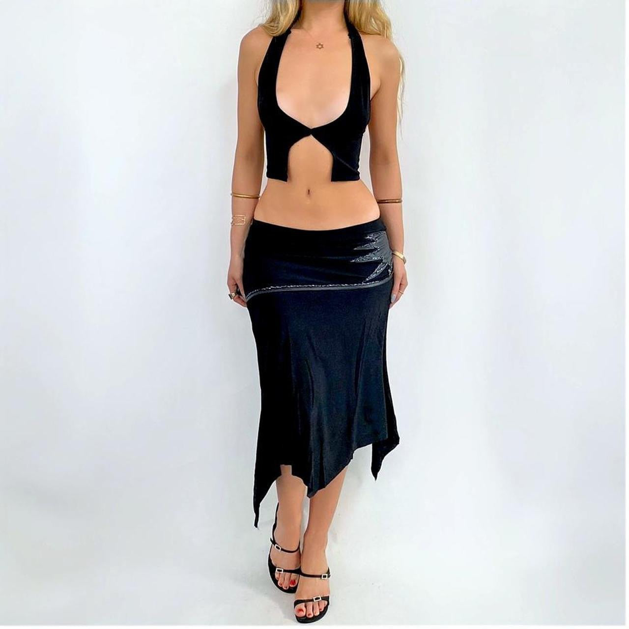 00s Beaded Asymmetrical Skirt