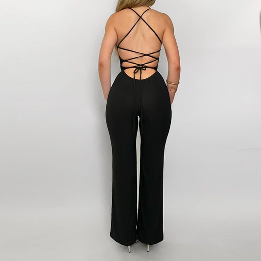 90’s Lace-up Jumpsuit