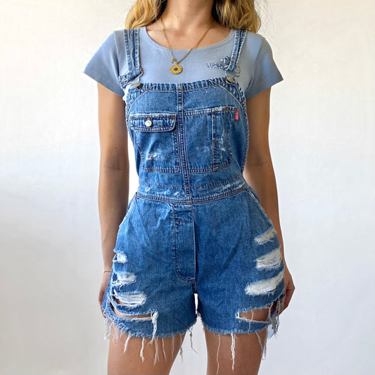 90’s Distressed Overalls