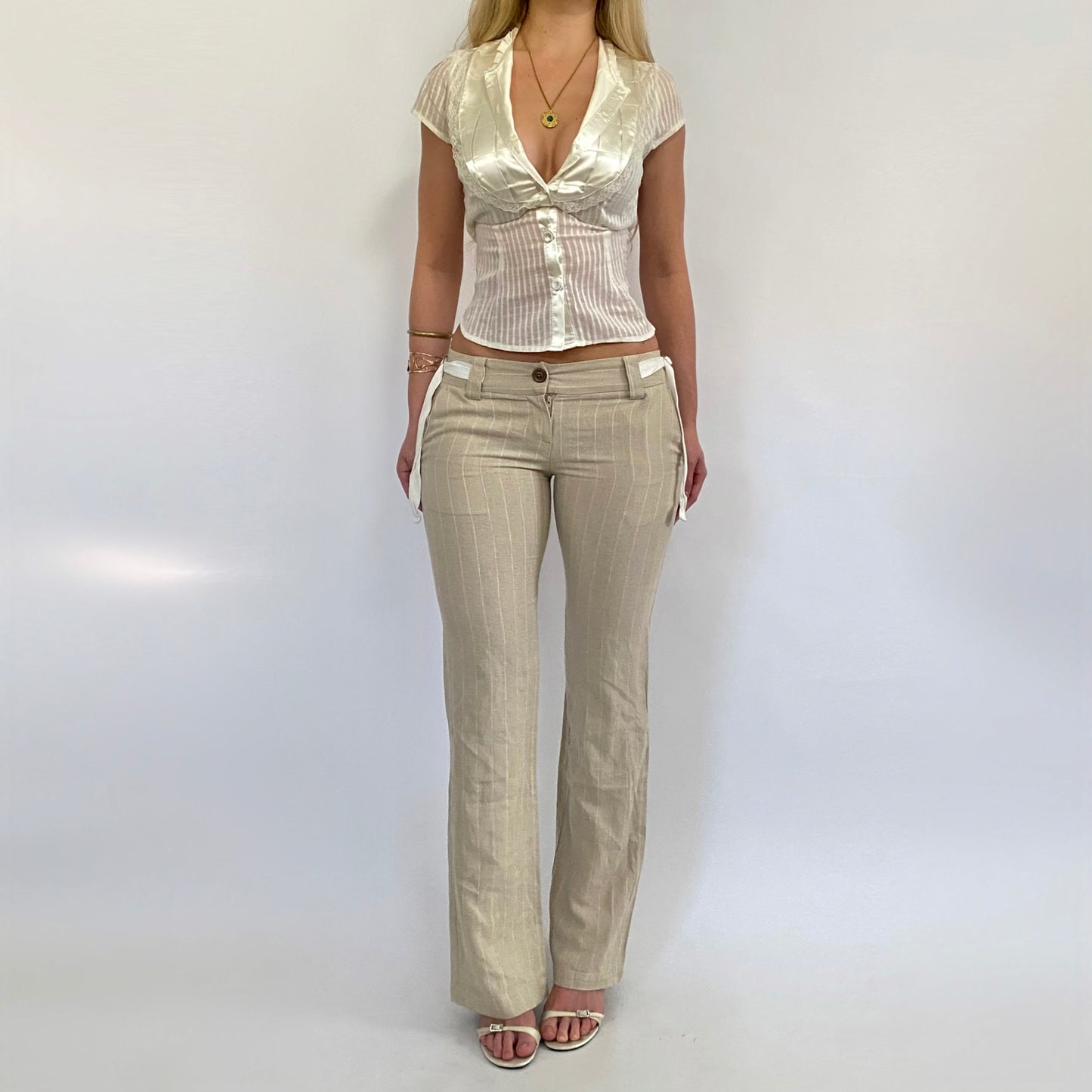 00s Linen Pinstripe Pants