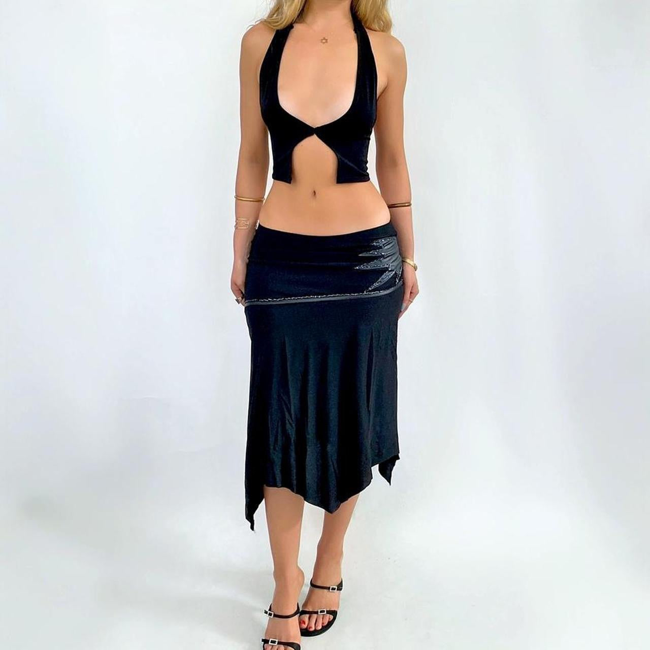 00s Beaded Asymmetrical Skirt