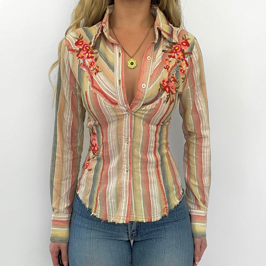 00s Western Striped Button-up