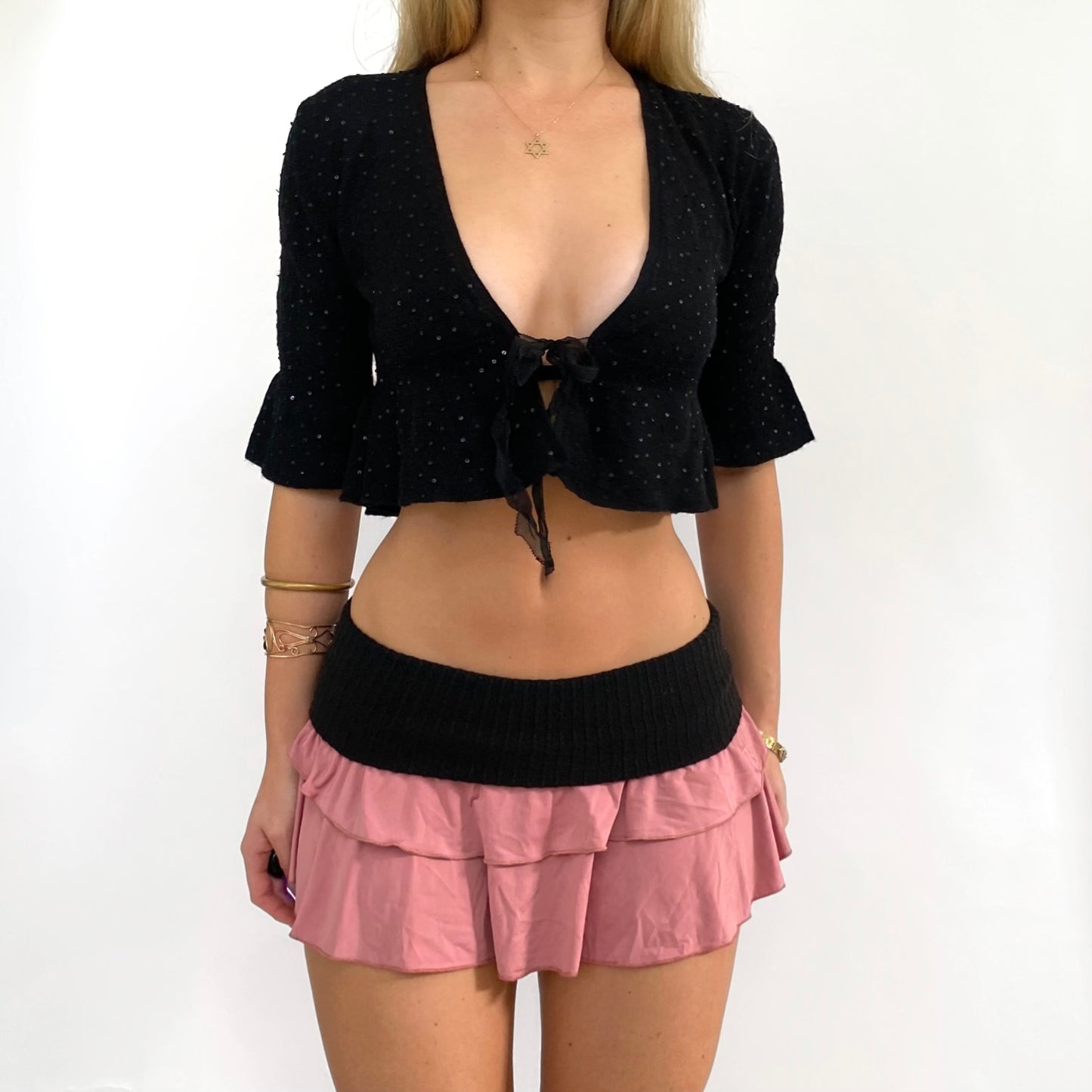 00s Tiered Mini Skirt
