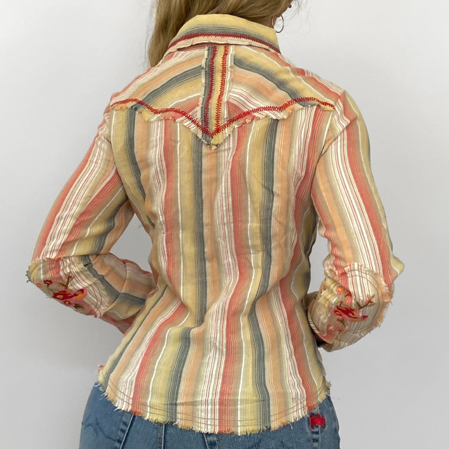 00s Western Striped Button-up