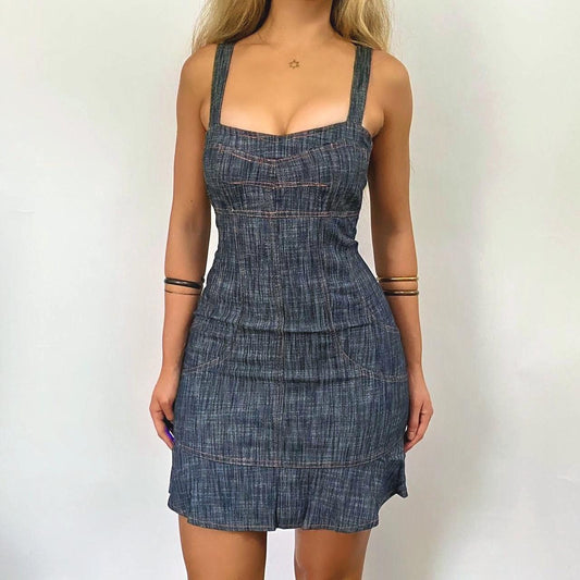 00s Denim Mini Dress