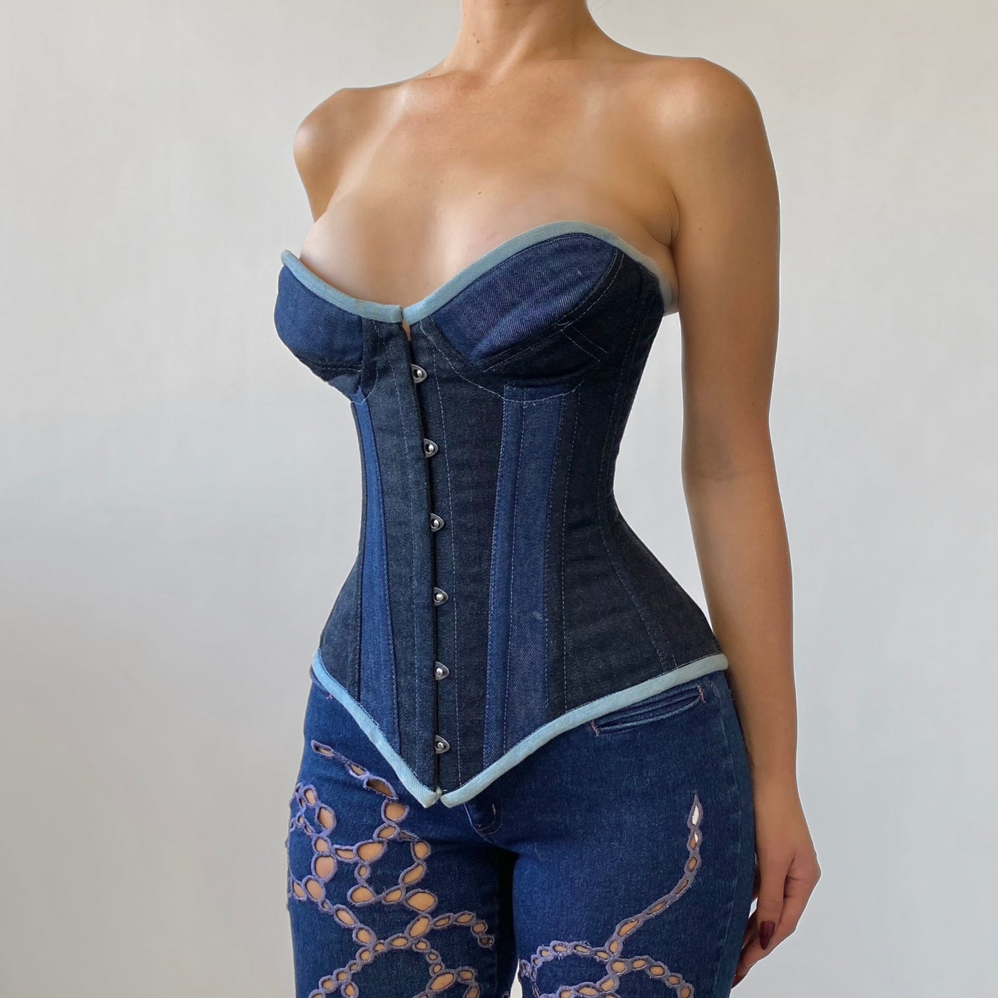 Denim Bustier Corset