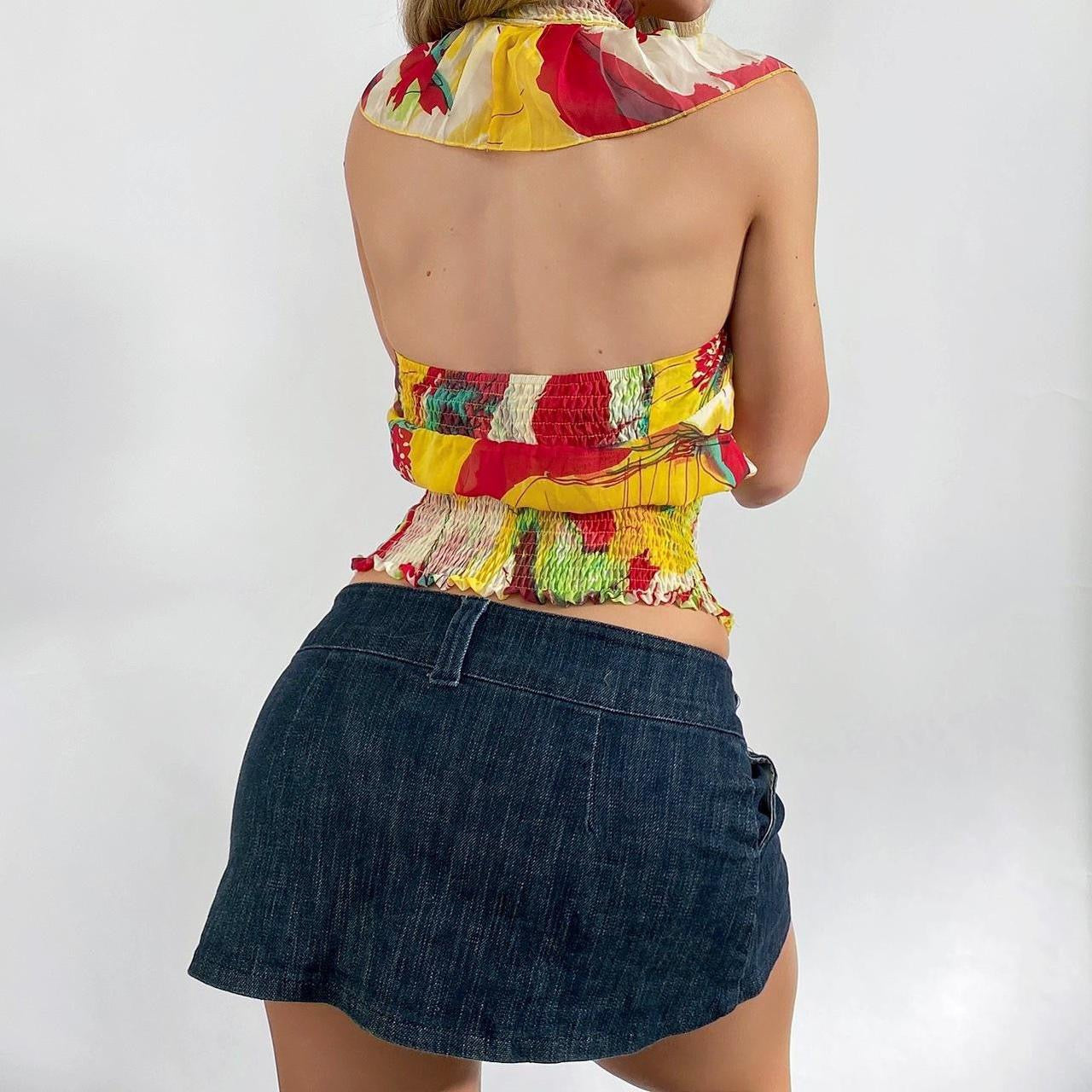 00s Layered Halter Button-up