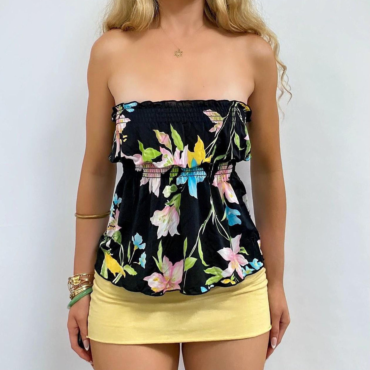 00s Floral Tube Top