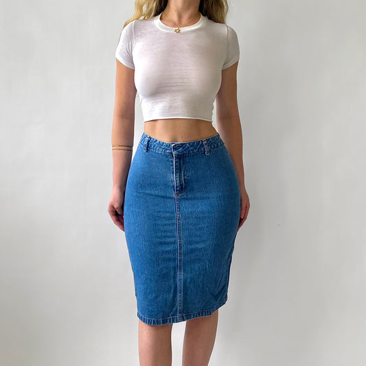 00s Denim Midi Skirt