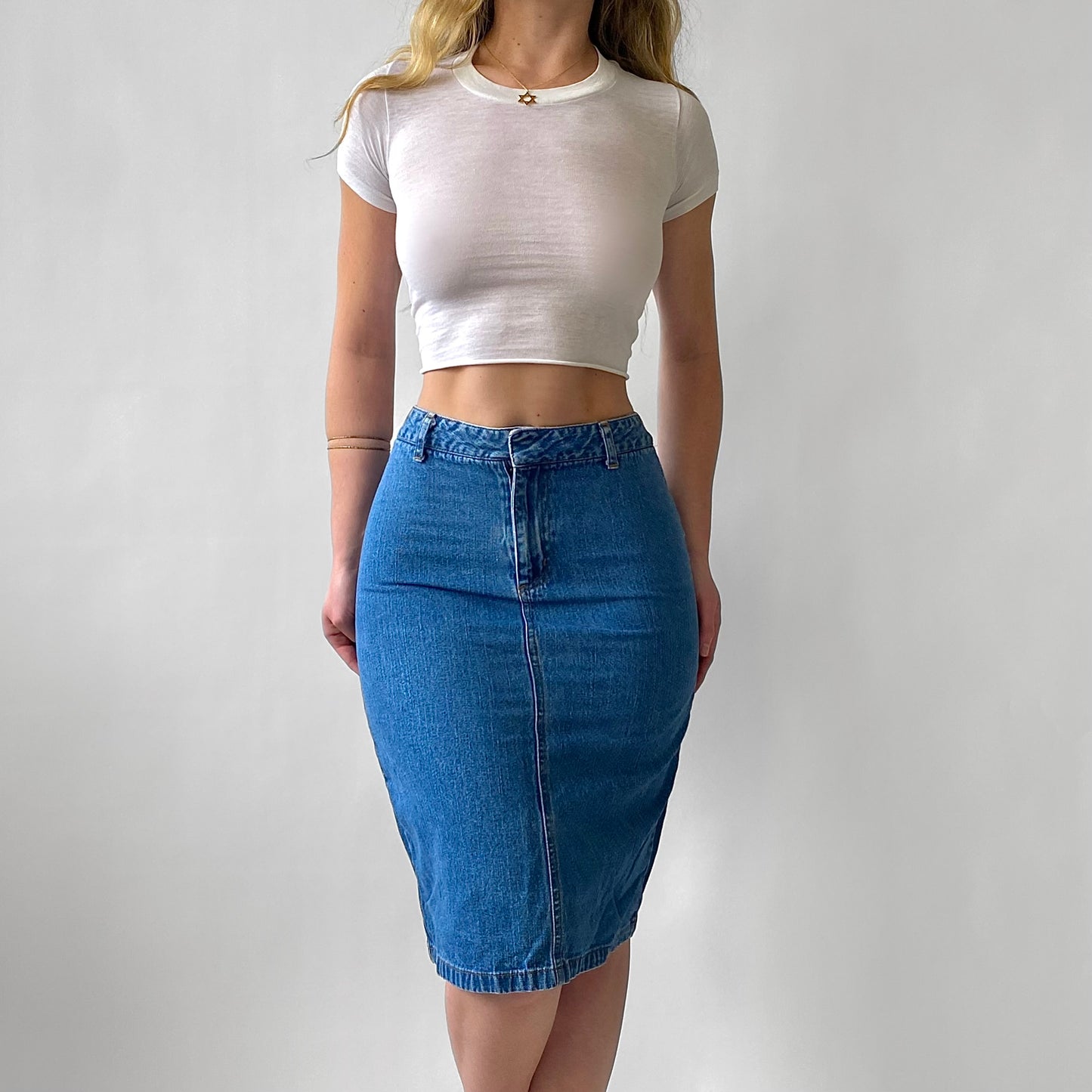 00s Denim Midi Skirt