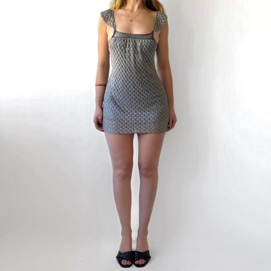 00s Silver Knit Tunic