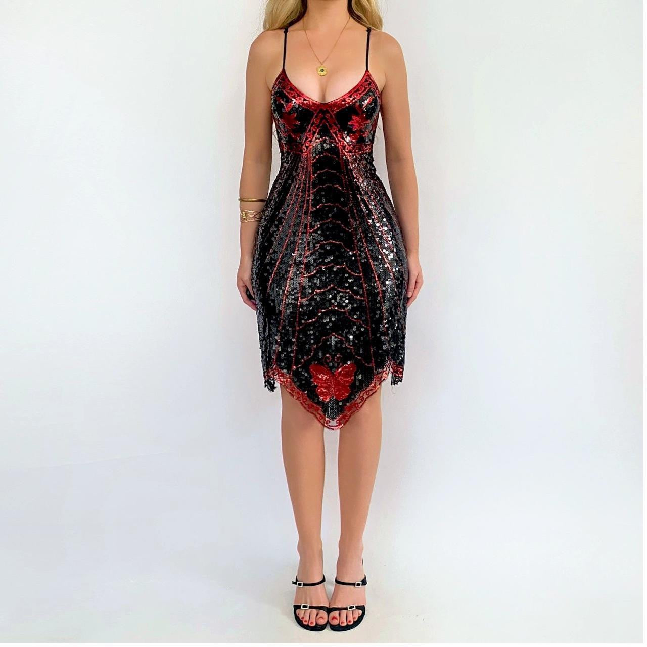 00s Sequin Butterfly Dress