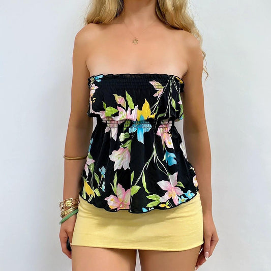 00s Floral Tube Top