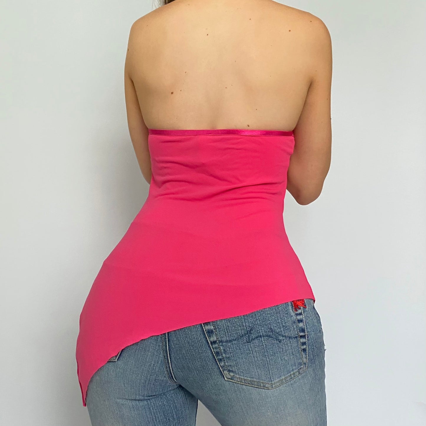 00s Asymmetrical Cowl Tube Top