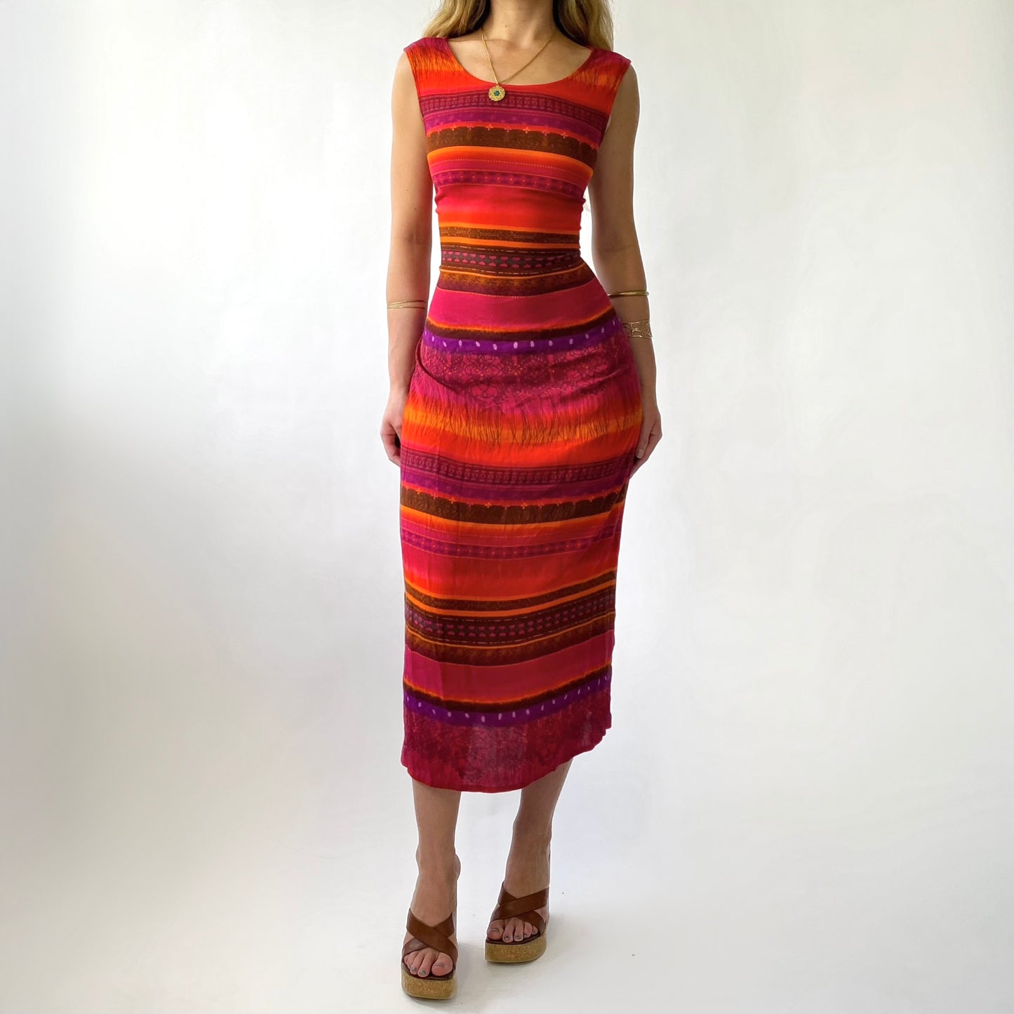 90's Sunset Midi Dress