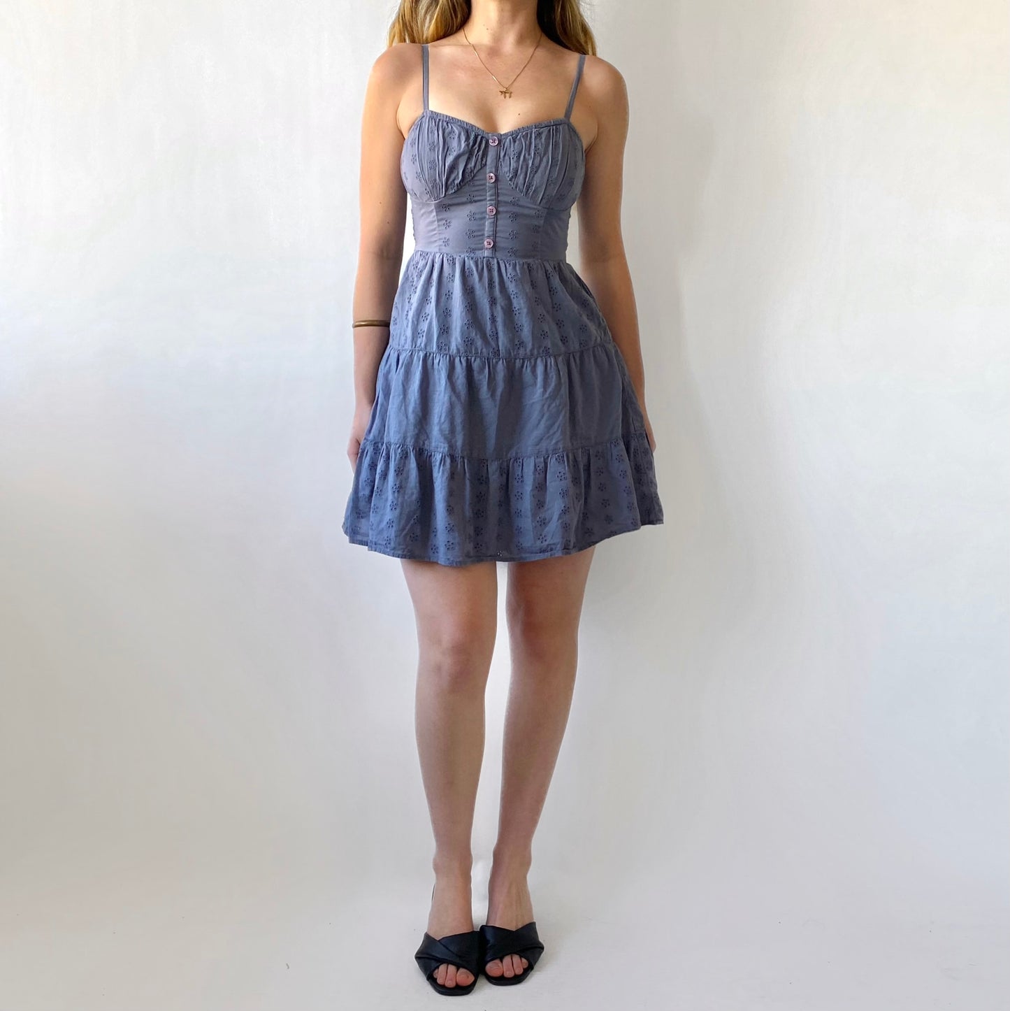 00s Linen Mini Dress