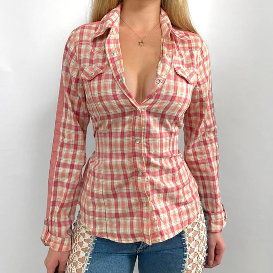 00s Gingham Button Up