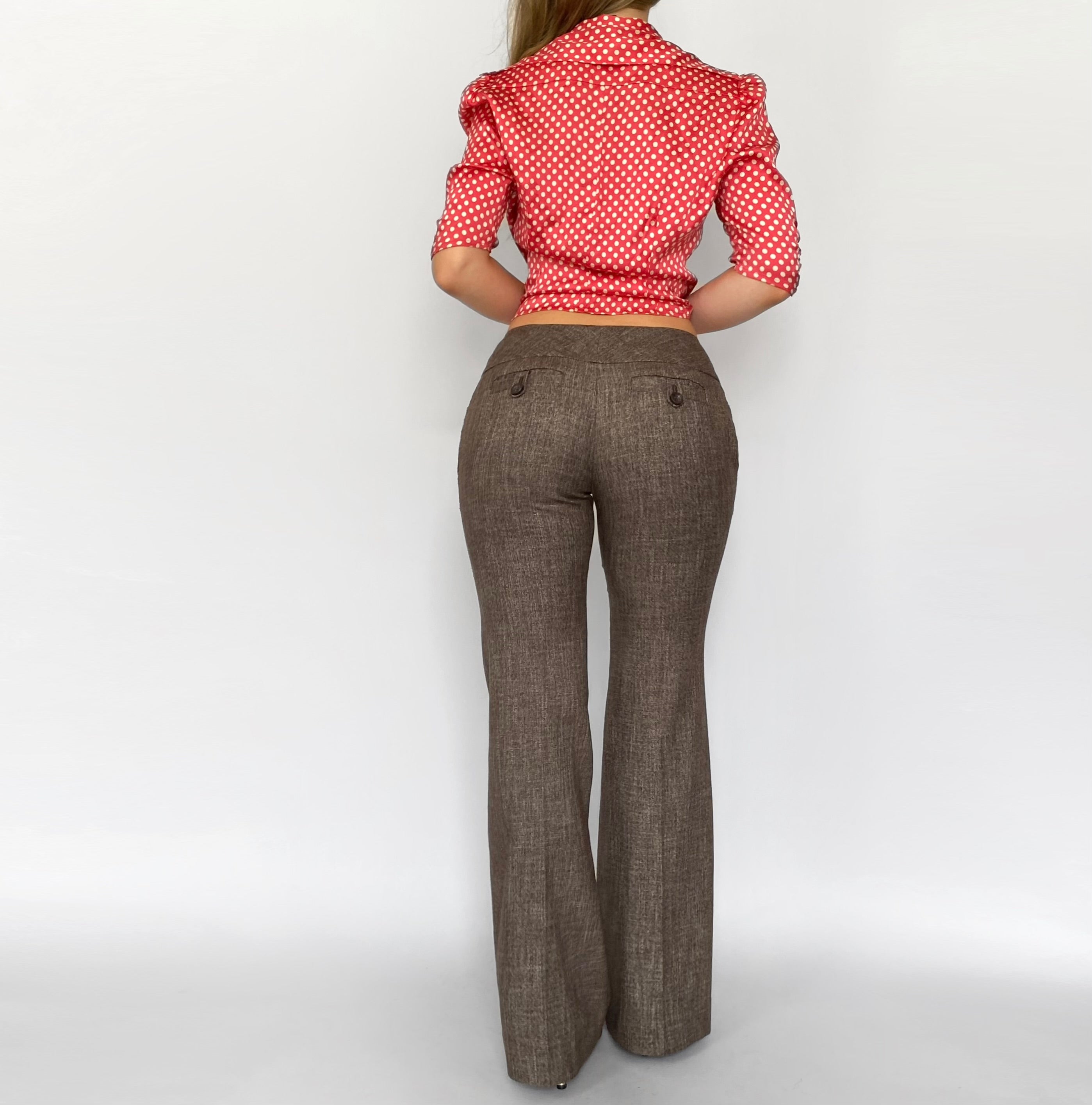 [RIBBONBIT] ☆ Carob Brown Slacks CHUCK regular twill chino pants - Dachshund