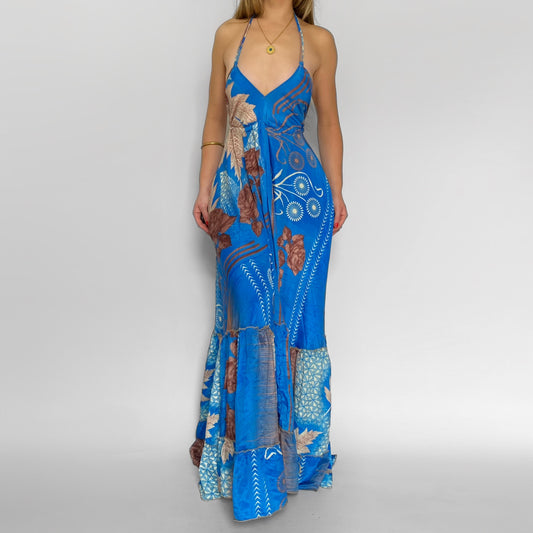 Floral Ocean Backless Maxi