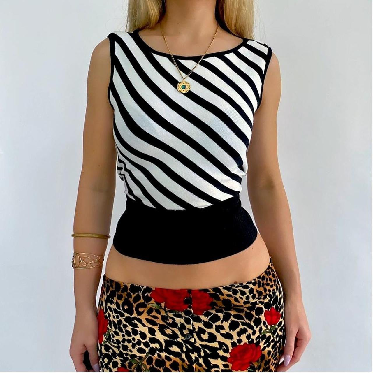00s Striped Knit Tank