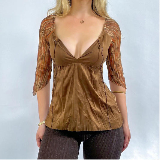 00s Boho Tie Top