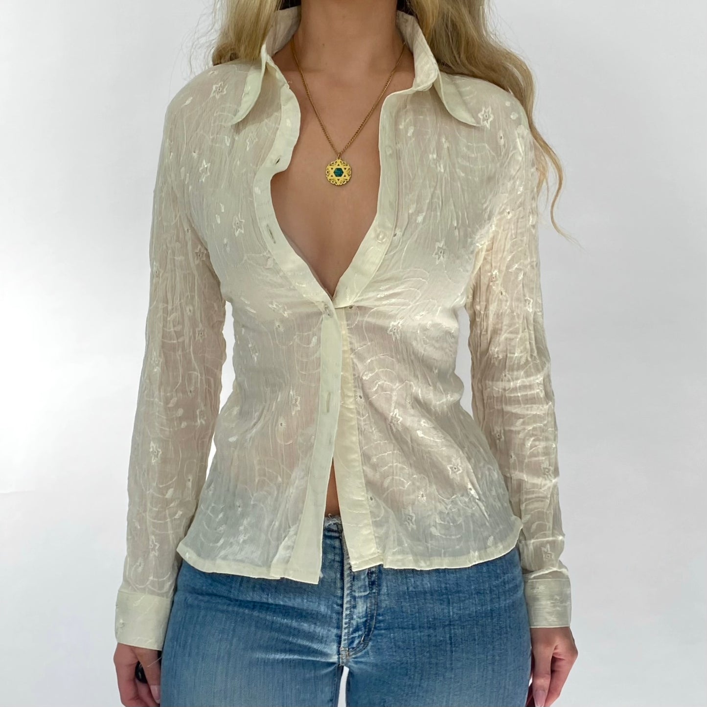 00s Ivory Button-Up
