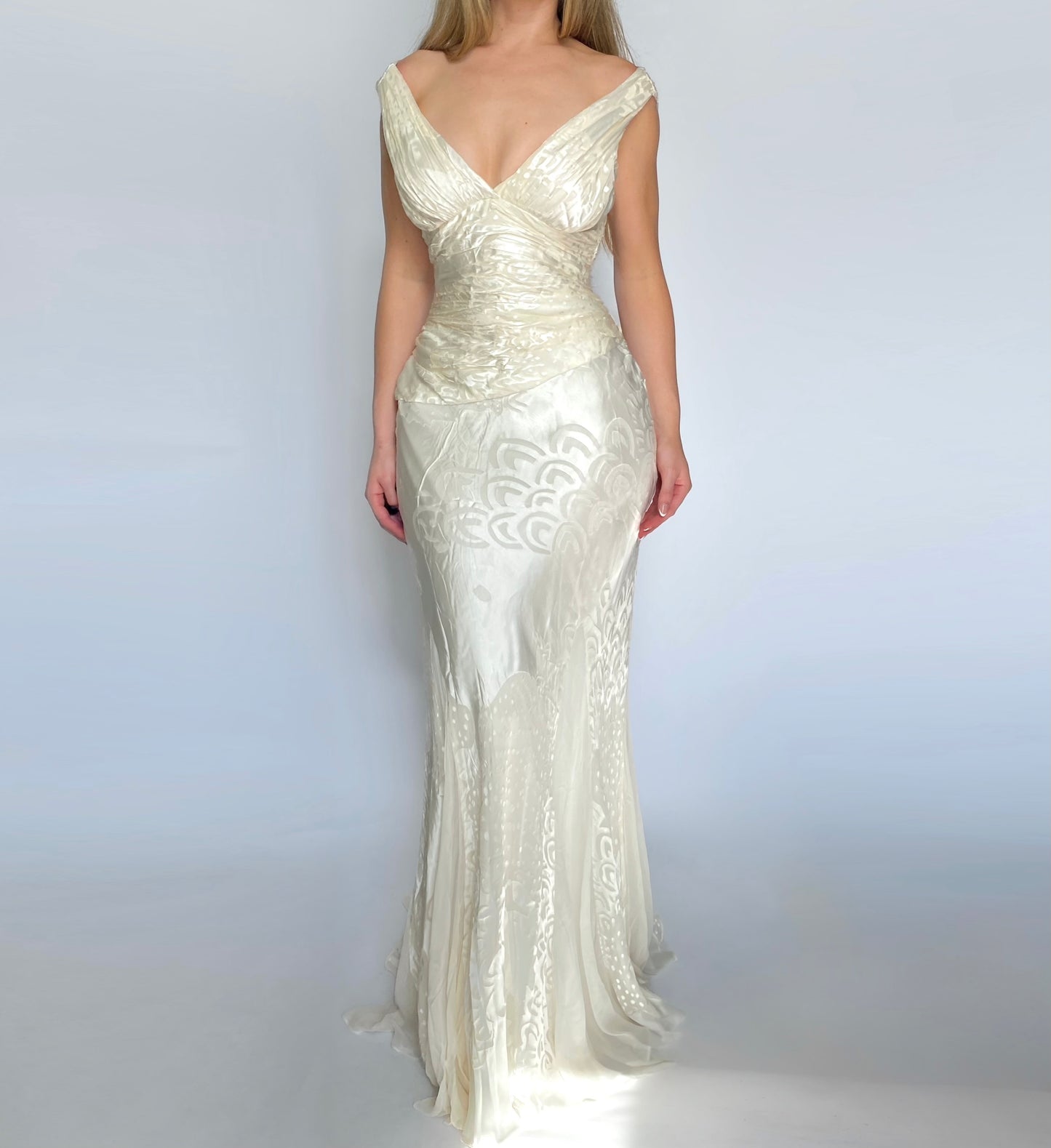 90’s Ivory Silk Gown