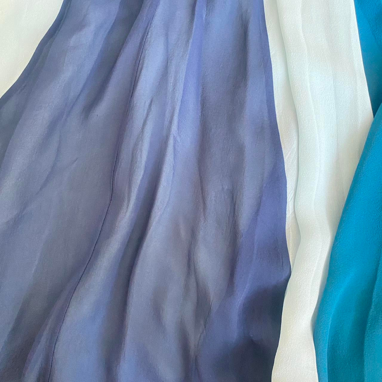 90’s Blue Silk Dress