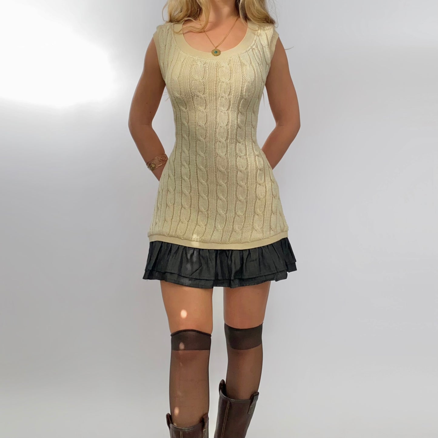00s Chain Knit Dress