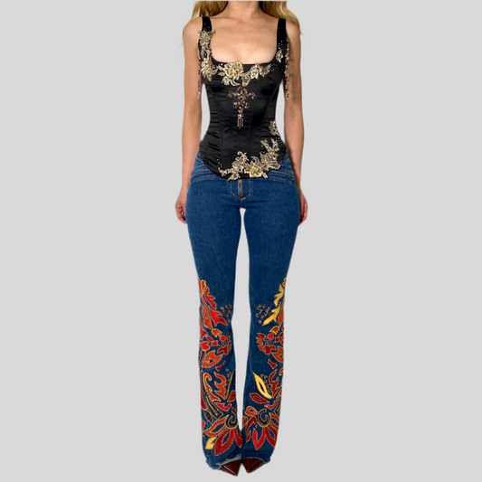 2000s Mandalay Beaded Jeans