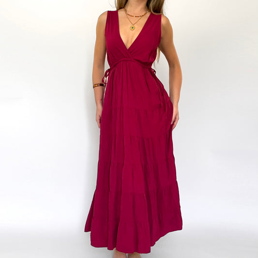 Burgundy Teared Sundress