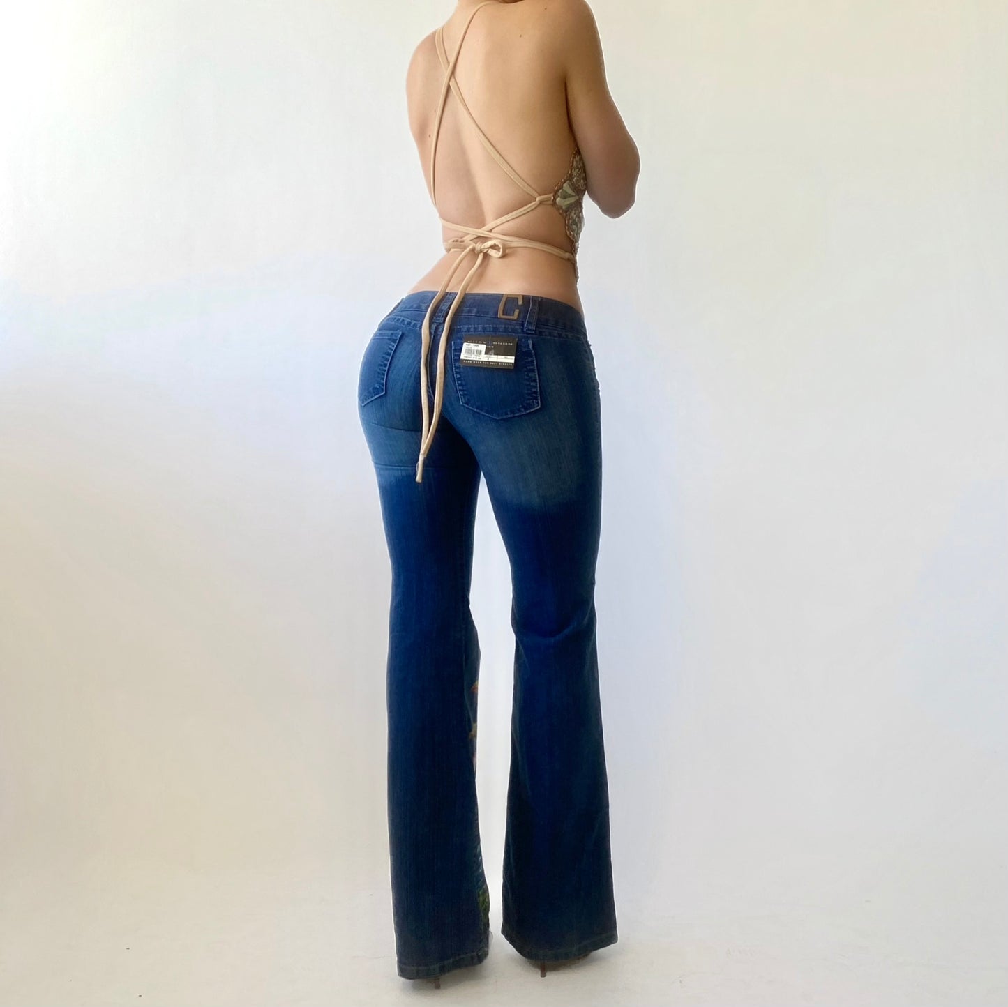 2000s Painted Bell Bottoms