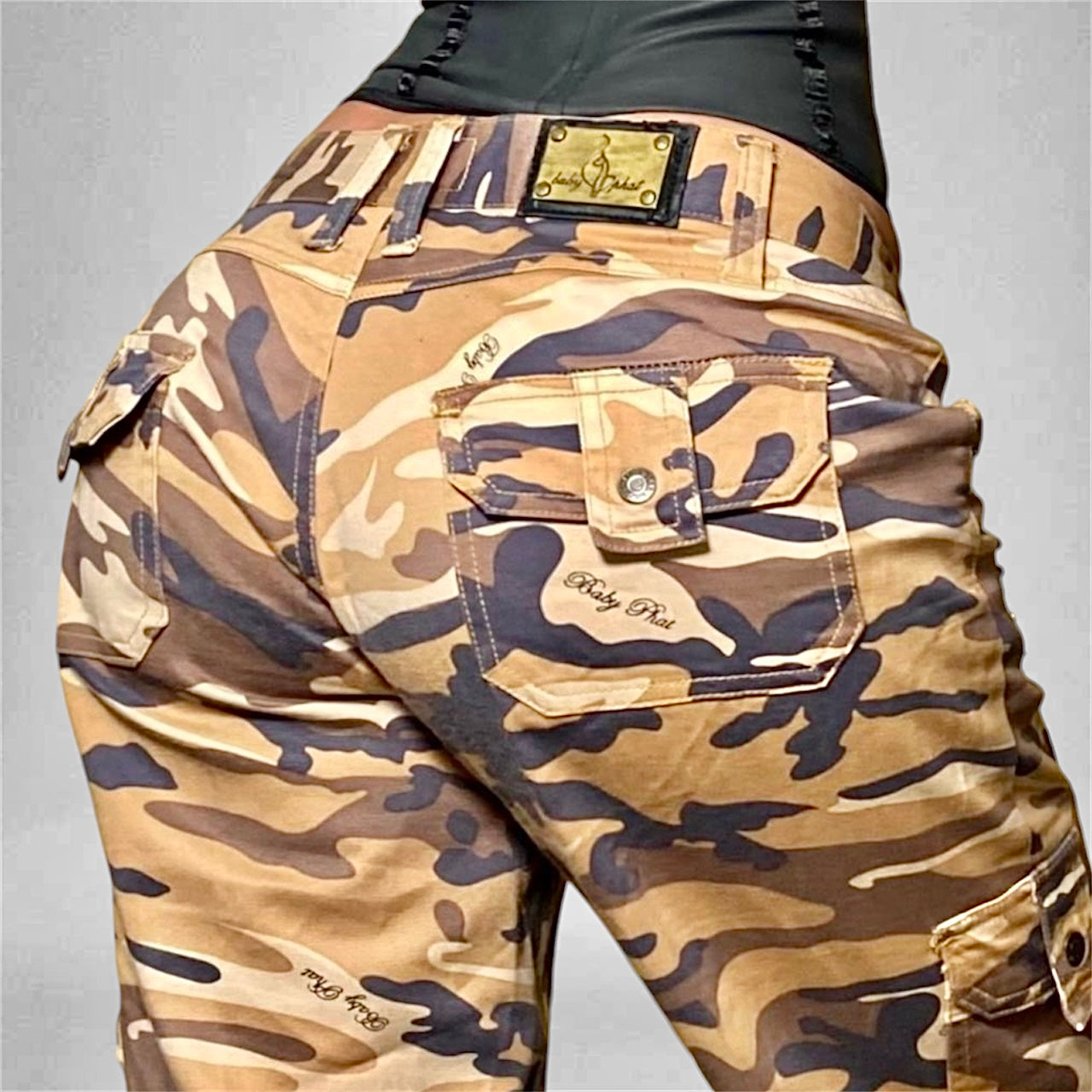 Y2k Baby Phat Camo Cargos