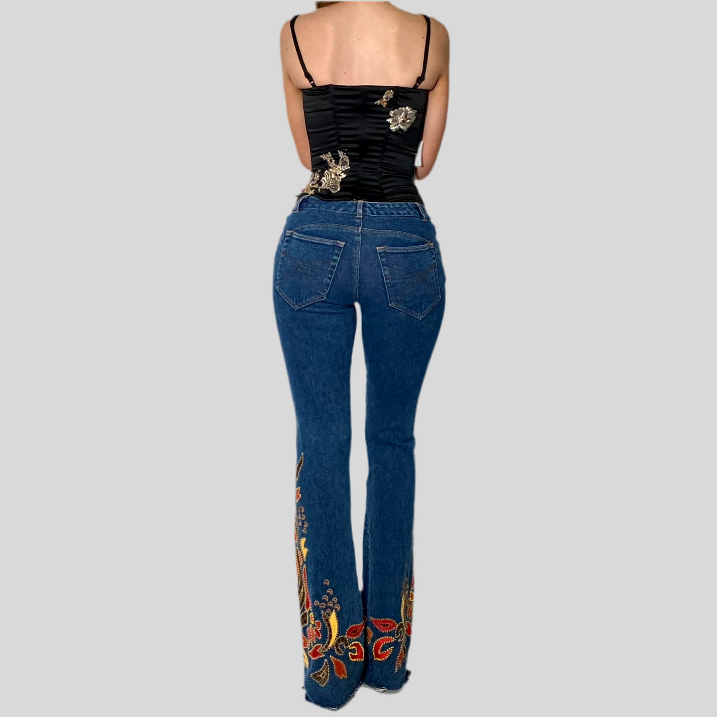 2000s Mandalay Beaded Jeans