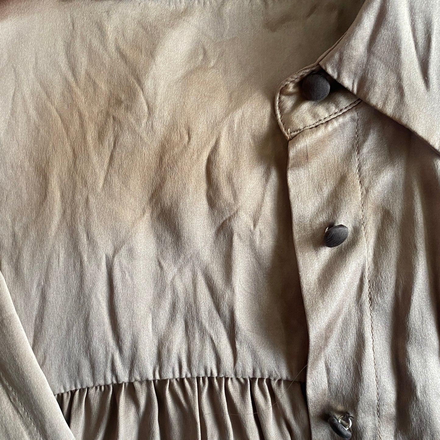 00s BCBG Silk Button Up Dress