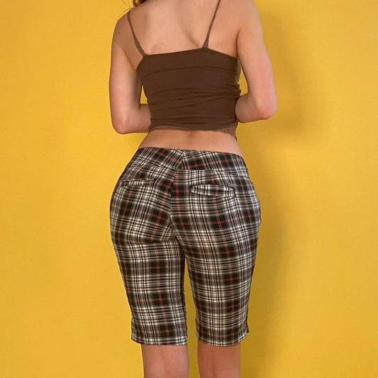 Deadstock Low Rise Plaid Shorts